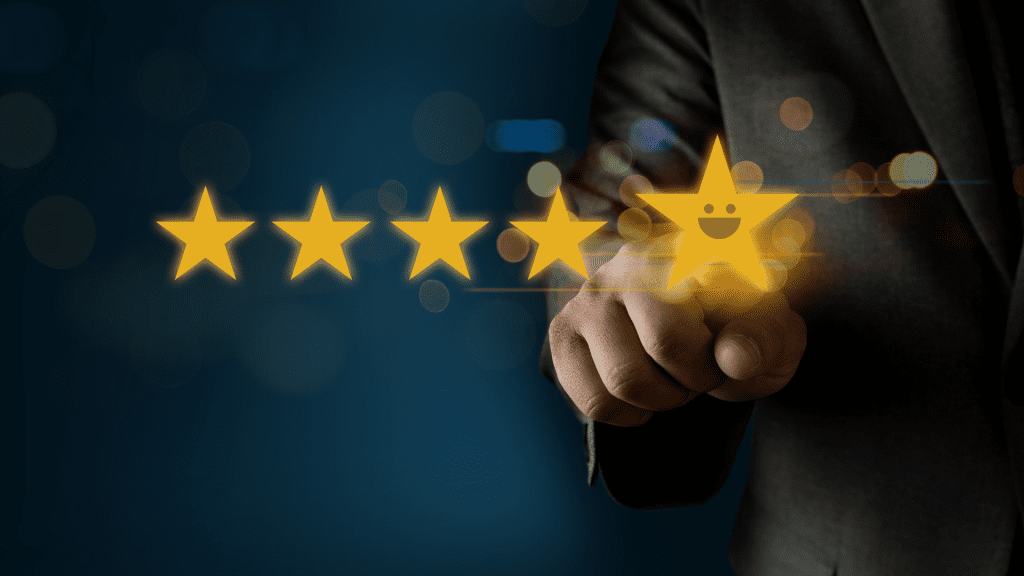 Person reading online reviews for local carpet cleaning services to find the best option.